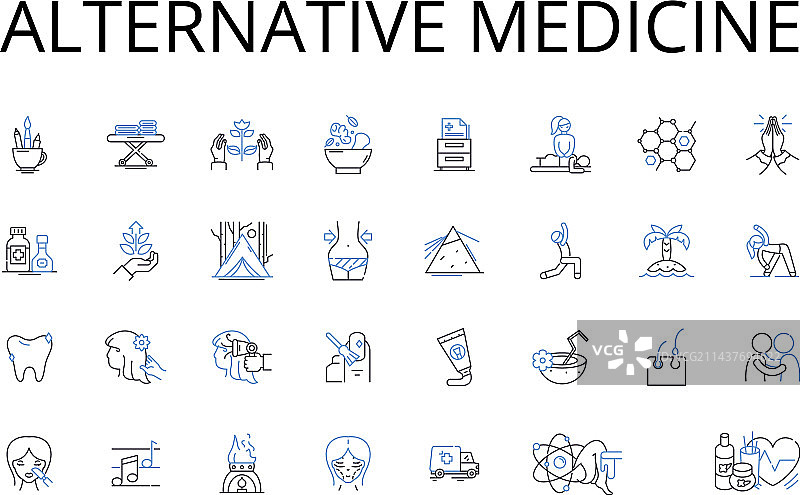 替代药物线性图标合集图片素材