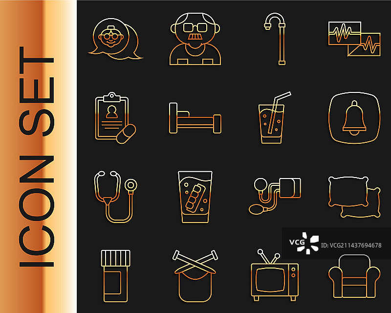 线条家具：扶手椅、枕头与紧急呼叫图片素材