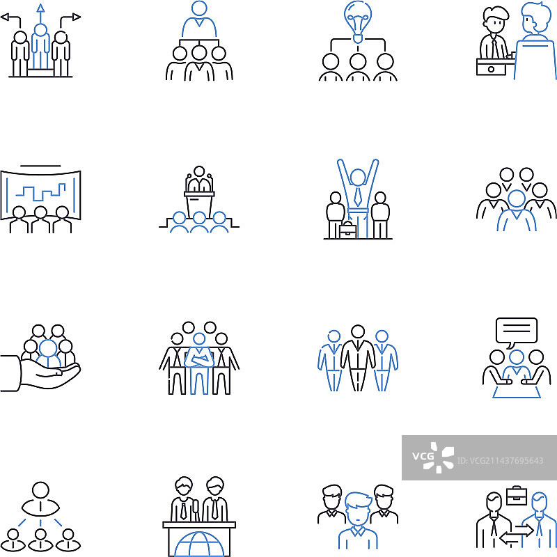 对话线条图标合集：交流图片素材
