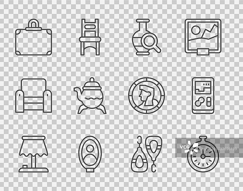 台灯怀表古董图片素材