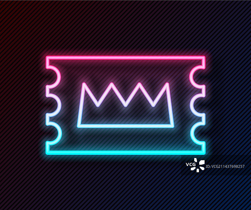 发光霓虹灯音乐会门票图标图片素材