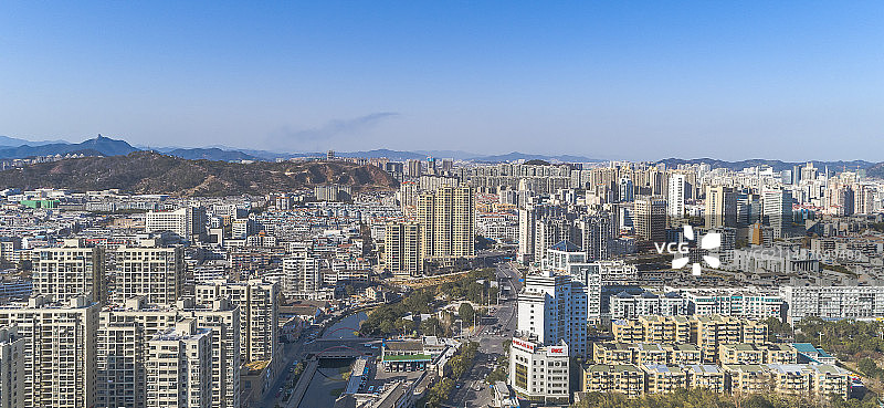 航拍浙江｜台州·温岭（老城区）｜太平街道（月河、中梁学府、溪滨佳苑、东门村图片素材