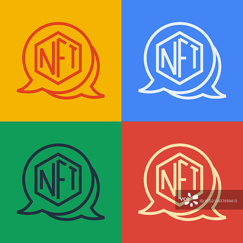 波普艺术风格NFT数字加密艺术图标图片素材