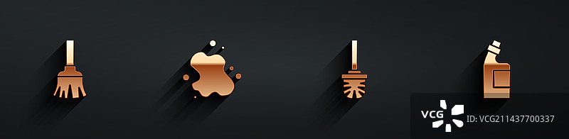 羽毛扫帚水渍马桶刷套餐图片素材