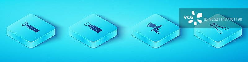 2.5D马克笔、断线钳与油漆图片素材