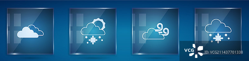 带雪太阳多风天气云朵图片素材