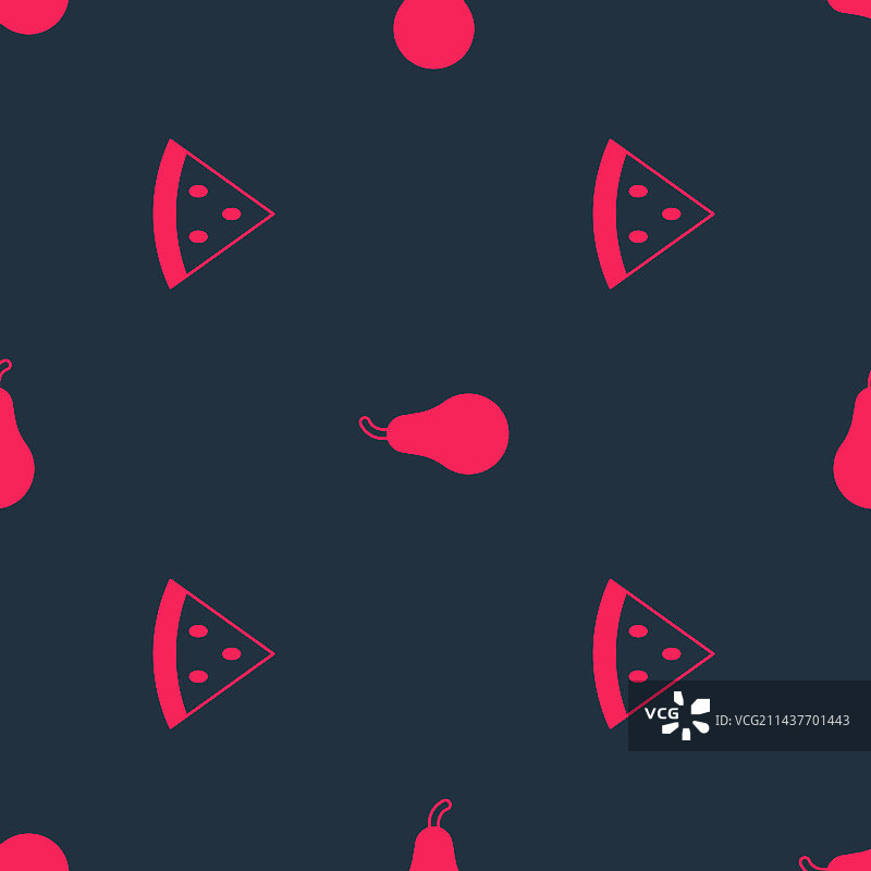 西瓜梨子无缝图案图片素材