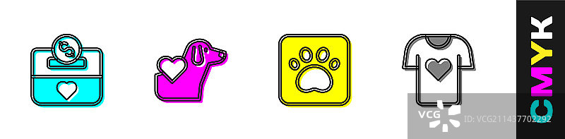 捐赠和慈善爱心与狗爪图片素材