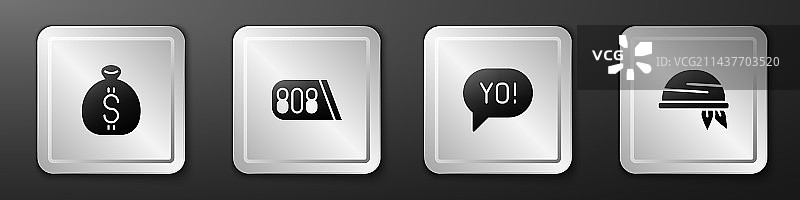 装钱的袋子、鼓机音乐图片素材