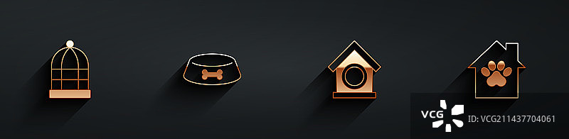 鸟笼、宠物食品碗、猫狗素材图片素材