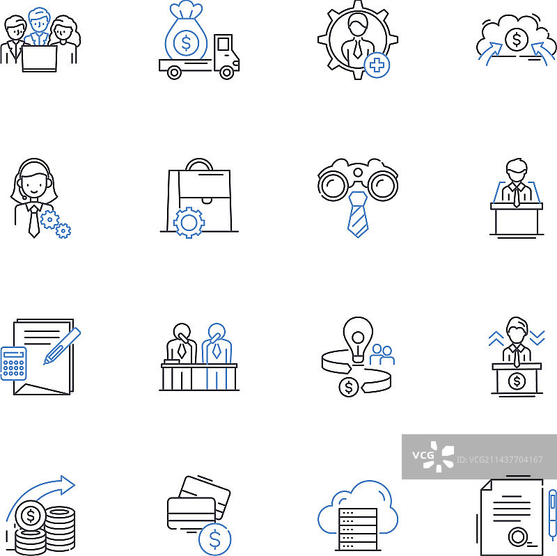 智能家居自动化线性图标合集图片素材