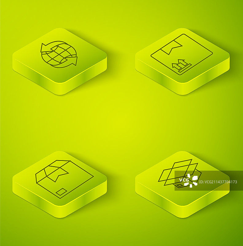 2.5D纸板箱交通标志图片素材