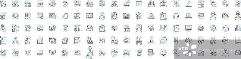 在线创业者线性图标数字素材图片素材