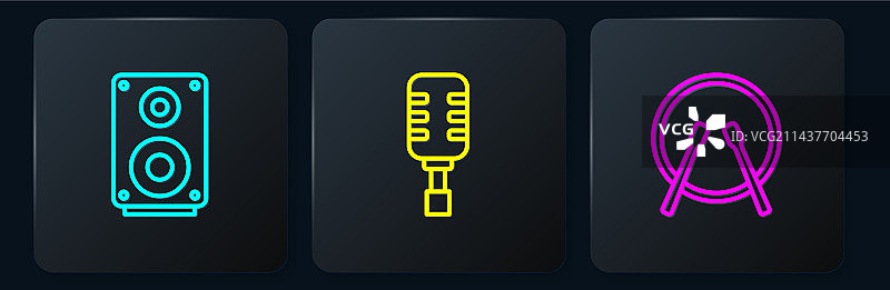 立体声扬声器鼓槌套图图片素材