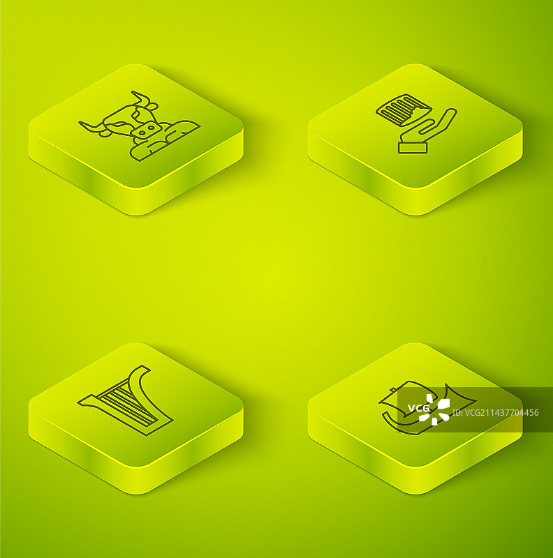 2.5D古希腊柱式竖琴合集图片素材