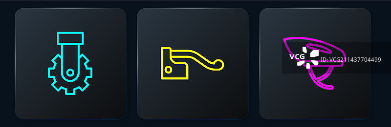 自行车后拨链器头盔套装图片素材