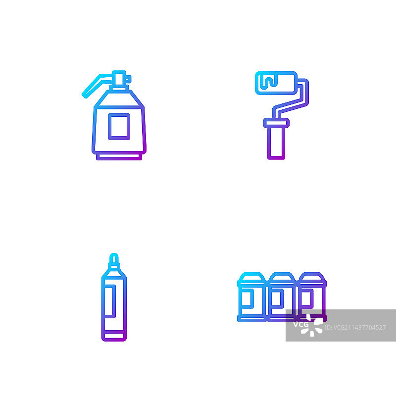 线条喷漆罐记号笔枪图片素材