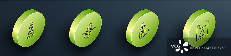 2.5D线条钻井平台问题素材图片素材