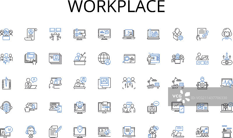 法律顾问工作区线性图标图片素材