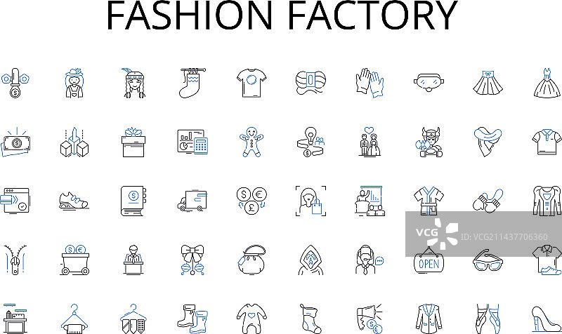 时尚工厂生产线图标系列图片素材
