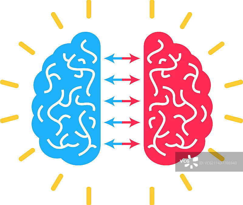 扁平风格大脑概念图片素材