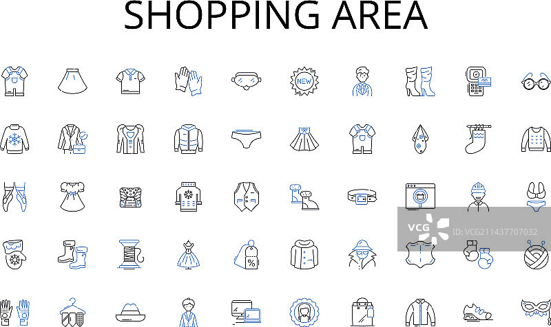 购物区线性图标系列图片素材