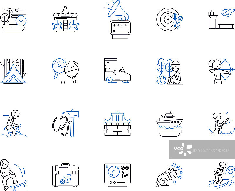 航海线性图标合集图片素材