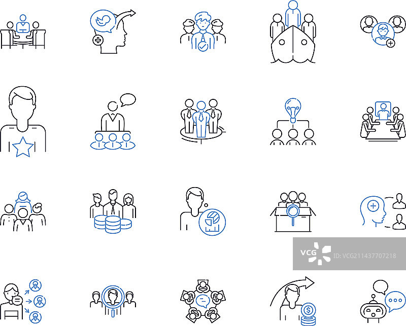 调节单元线性图标合集图片素材