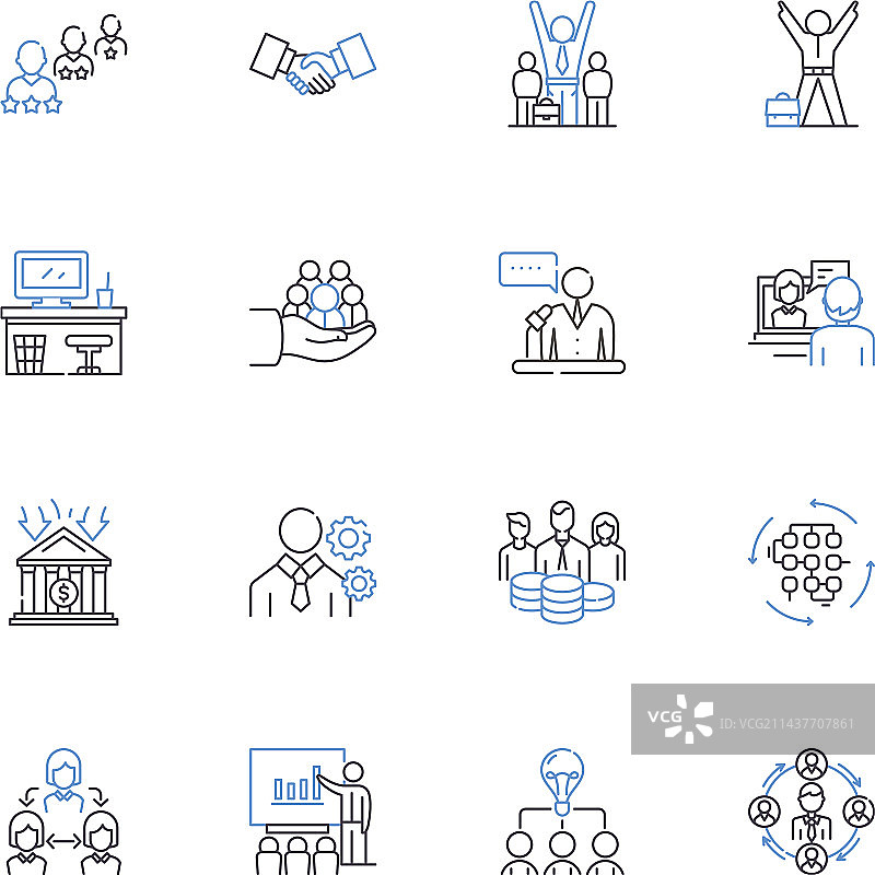 鸟类飞行翅膀的线性图标图片素材