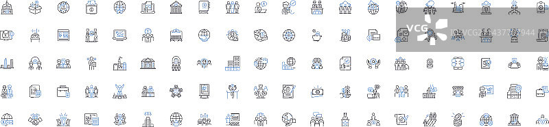 国际贸易线路图标集合出口图片素材