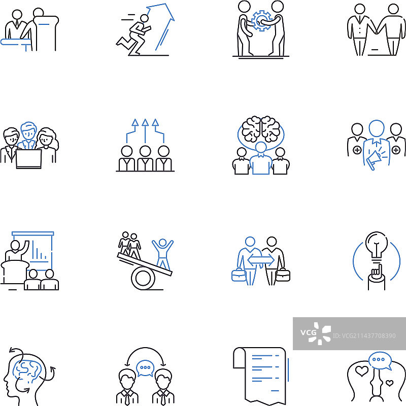 纪念品线性图标合集图片素材