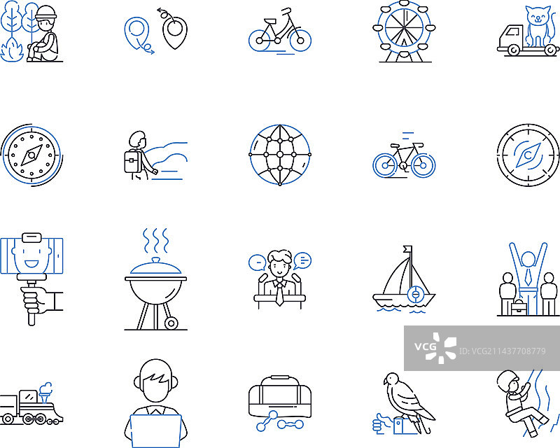 有趣的运动线条图标系列飞盘图片素材