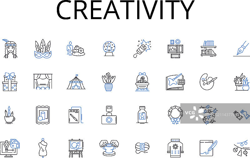 创意线条图标合集图片素材