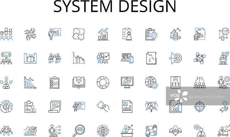 系统设计线性图标自由职业者合集图片素材