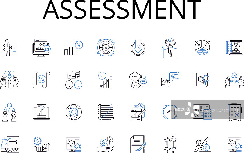 评估线图标收集评估图片素材