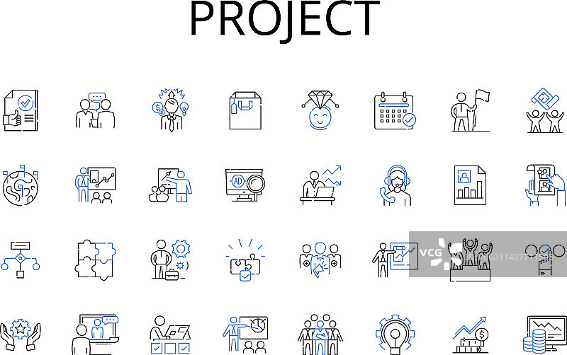 项目线条图标合集图片素材