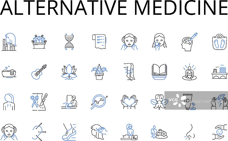 替代药物线性图标合集图片素材