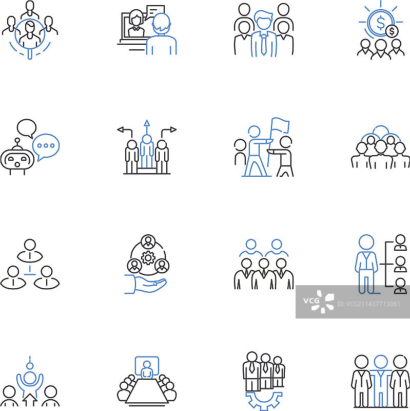 性能优化线性图标集合图片素材