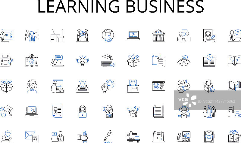 商务学习健康线性图标合集图片素材