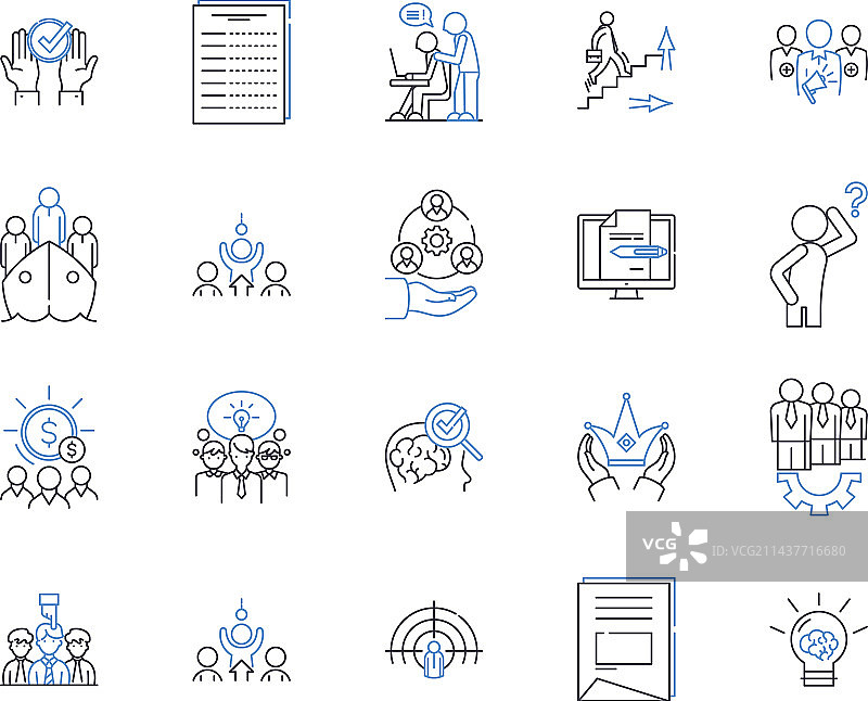 凝聚力标记线性图标图片素材