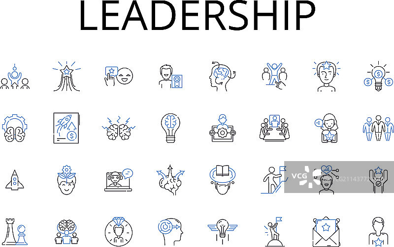领导力线性图标图片素材