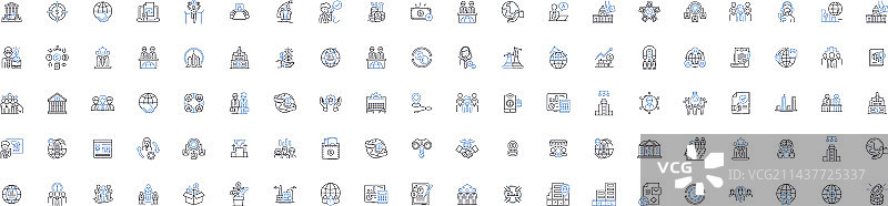 城市化线性图标大都会合集图片素材