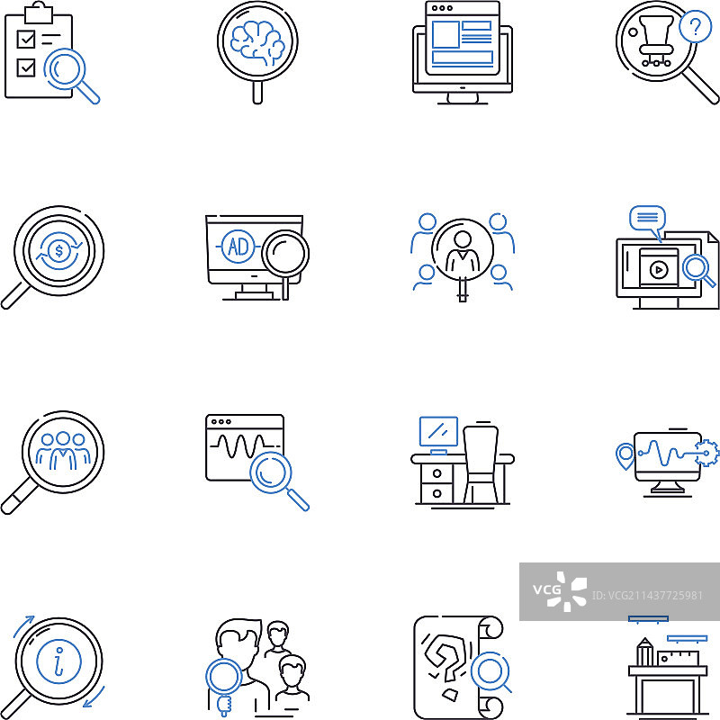 根除线条图标合集图片素材