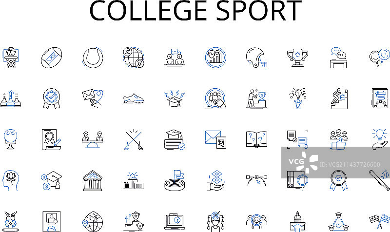 大学运动线性图标舒适系列图片素材
