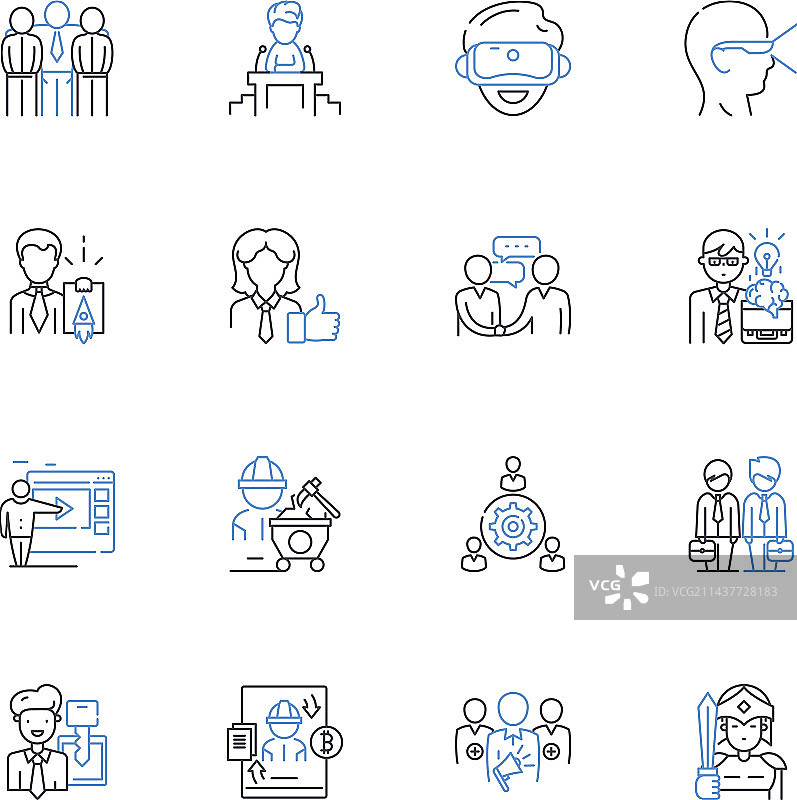 美味佳肴线性图标合集图片素材