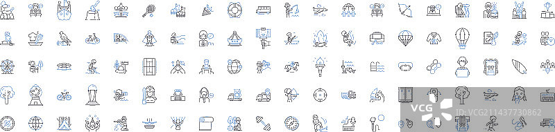 田径比赛线性图标图片素材