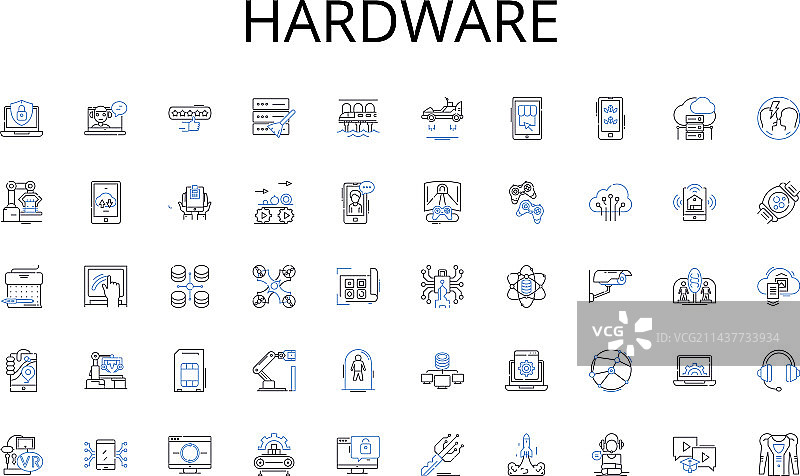 硬件线性图标合集广告图片素材