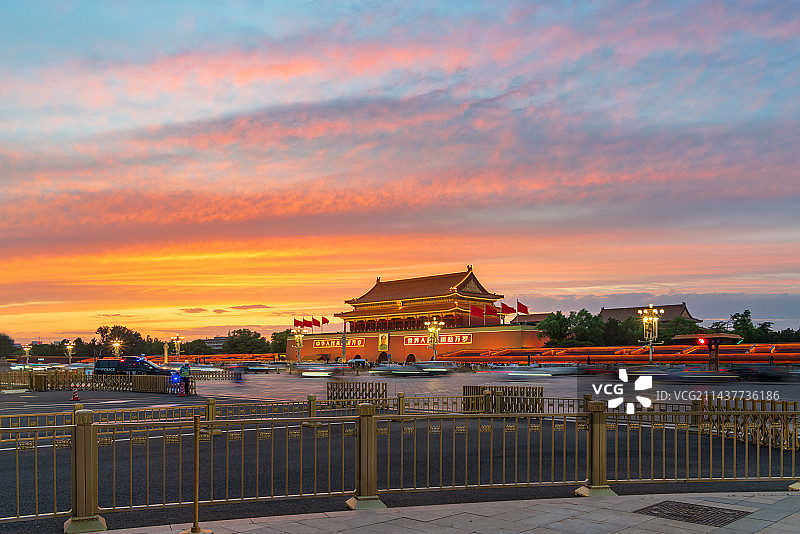 5.21天安门史诗级晚霞图片素材