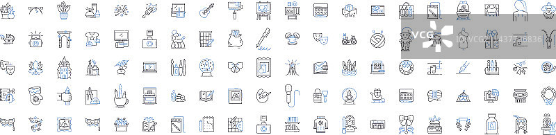 创新理念创意线性图标合集图片素材