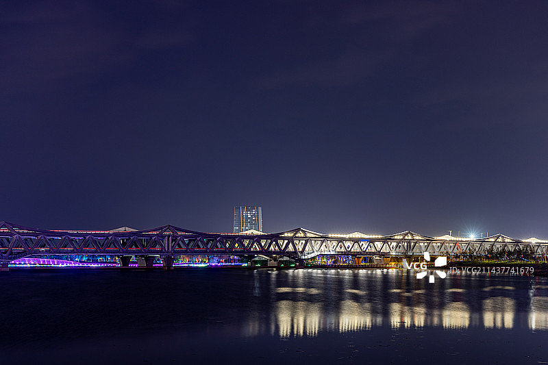 静静的昌吉屯河大桥图片素材